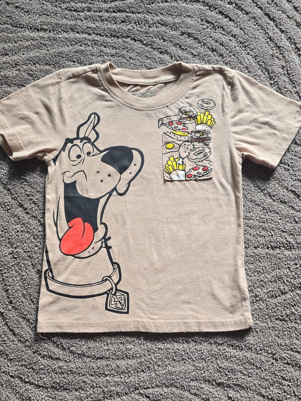 Scooby-Doo Beige Graphic Pocket Tee for Kids